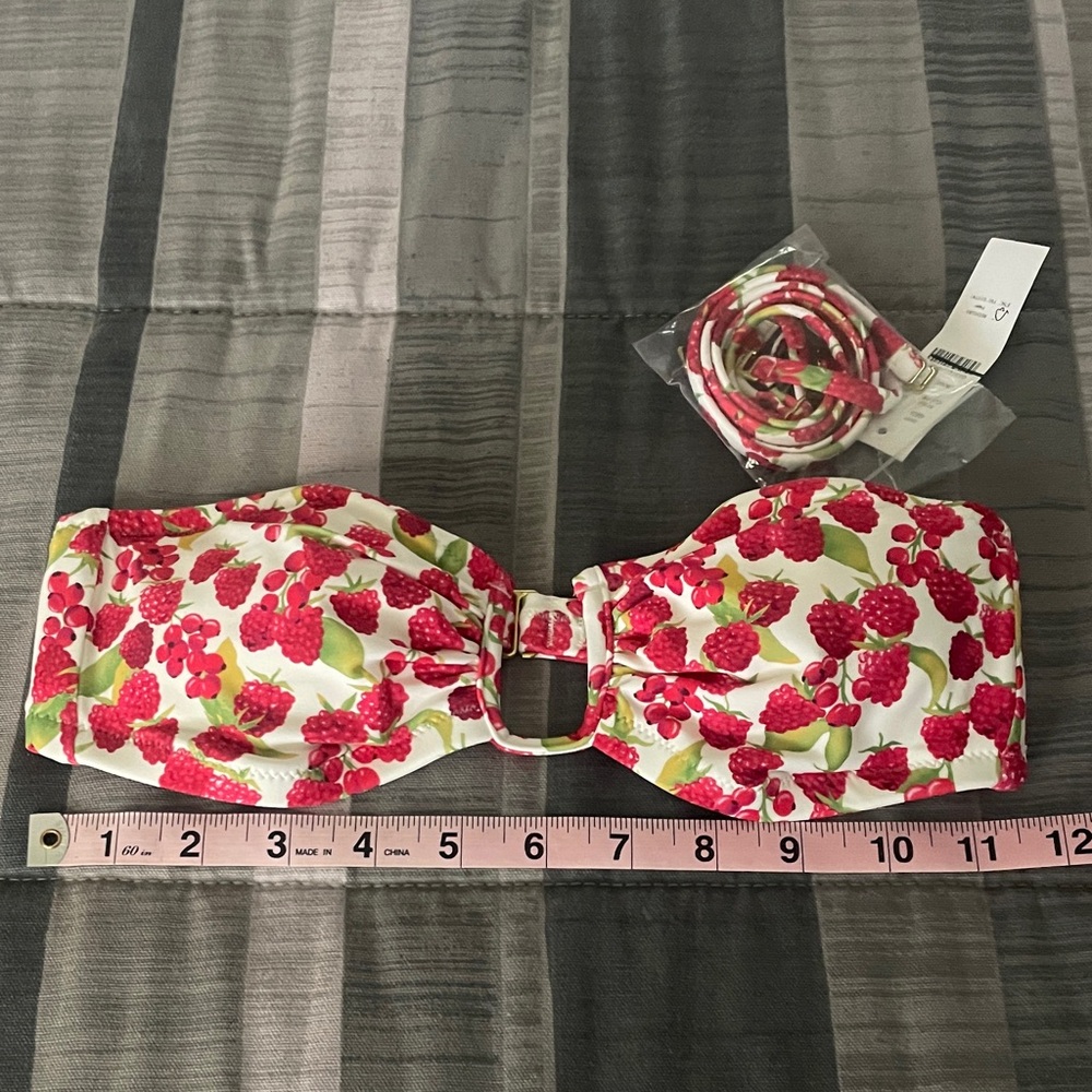 J Crew Mirra Bandeau in Raspberry Print size XS